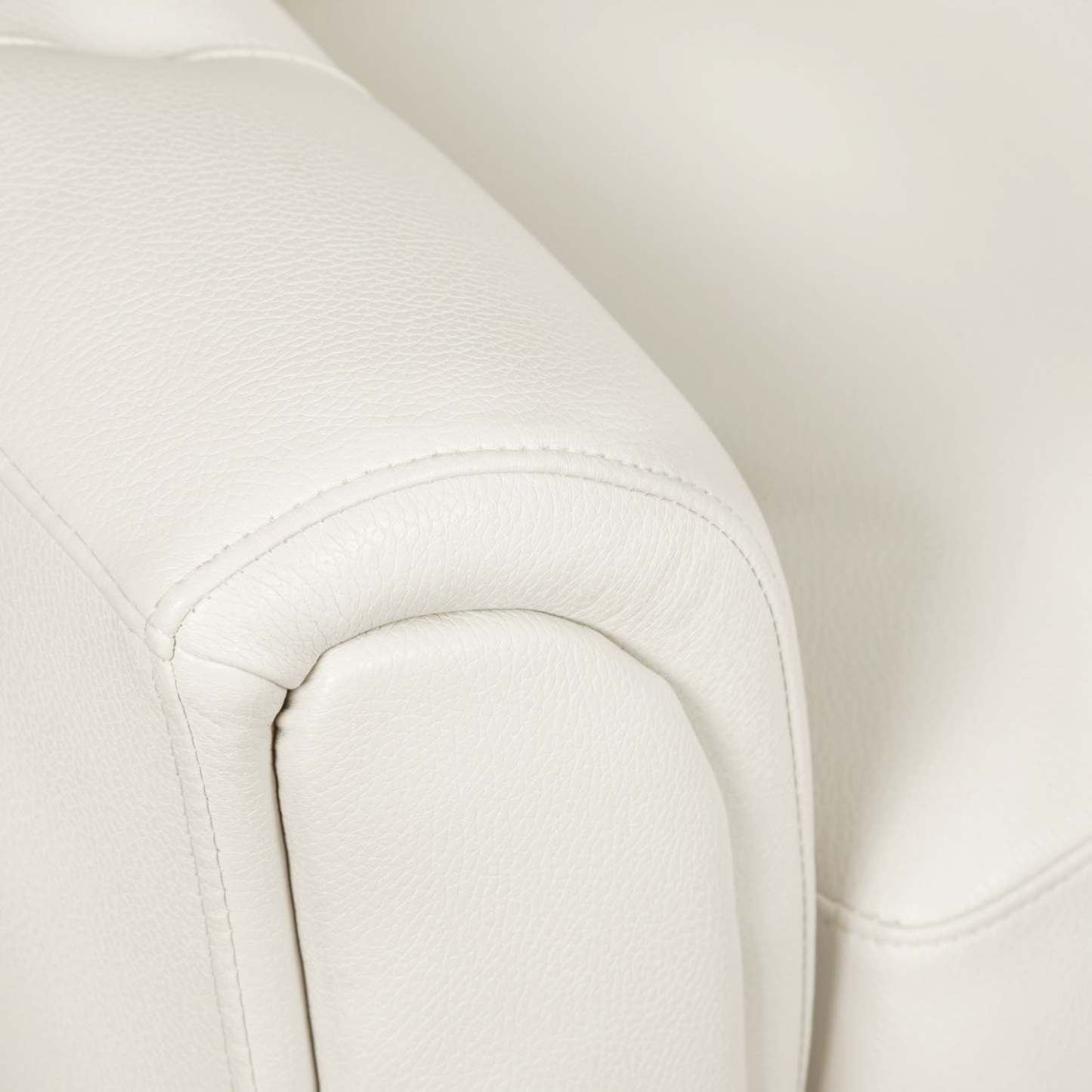 Canapé Andi 40 en tissu d'apparence cuir avec capitonnage de boutons - Beige | Canapé Andi de 40 po en tissu d'apparence cuir avec capitonnage - beige