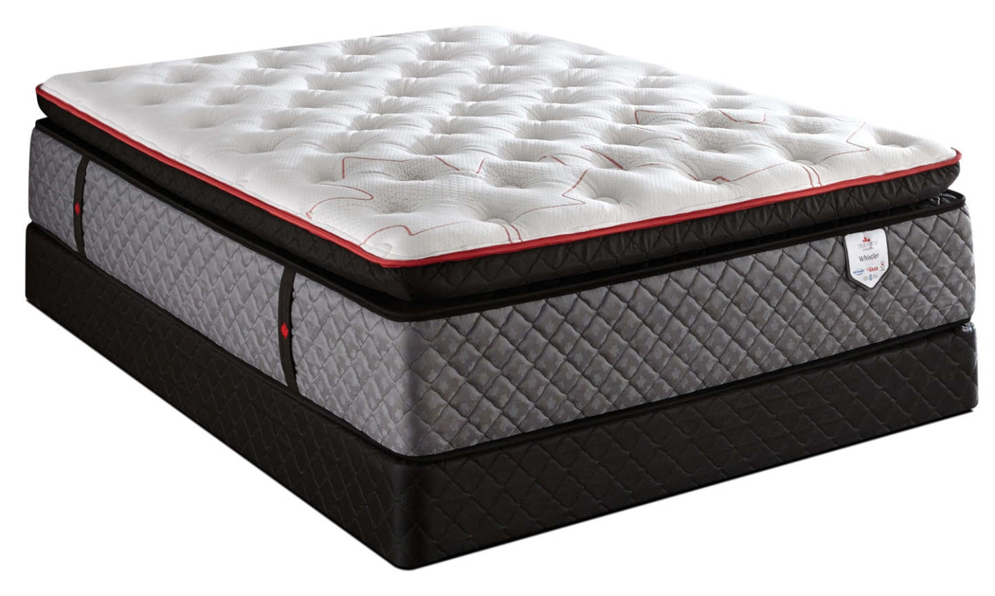 Ensemble matelas à plateau européen True North Chiropractic® Whistler de Springwall pour grand lit