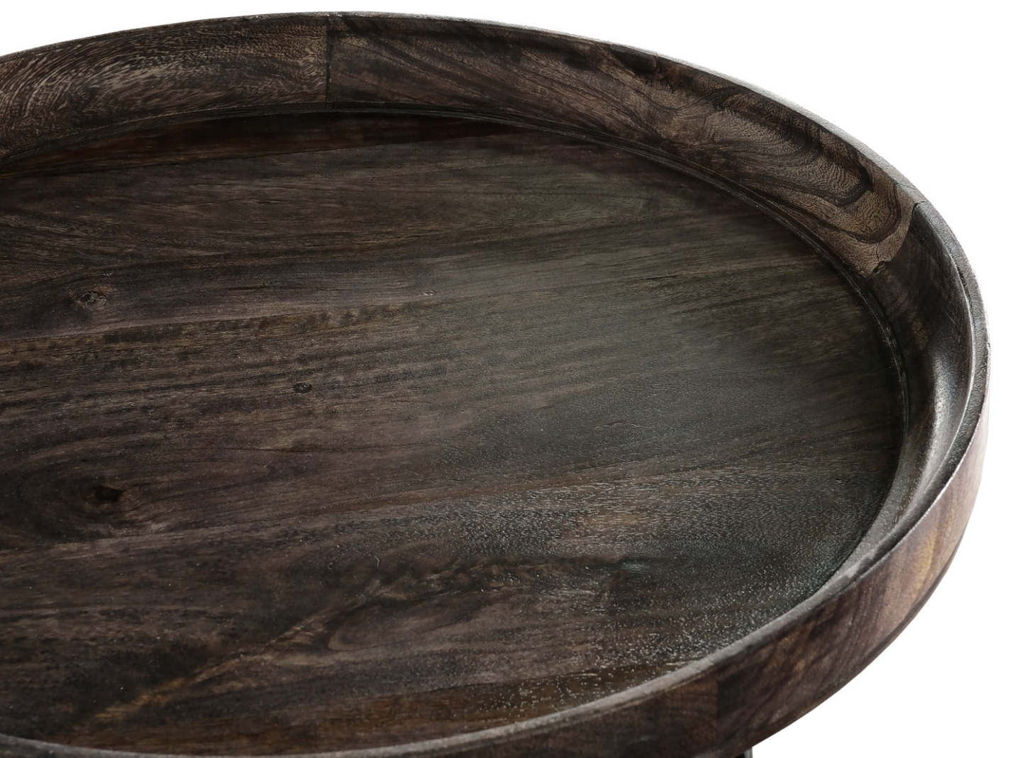 Table d'appoint ronde Nashik 24 po - Gris-brun