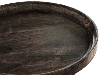 Table d'appoint ronde Nashik 24 po - Gris-brun