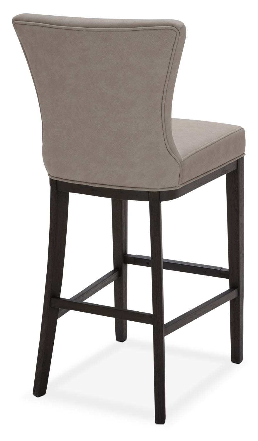 Quinn Barstool with Vegan Leather Fabric - Taupe | Tabouret bar Quinn en tissu de cuir végétalien - taupe