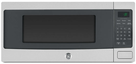 Profile 1.1 Cu. Ft. Countertop Microwave with Touch Control and Digital Display - Stainless - PEM10S… | Four à micro-ondes de comptoir Profile de 1,1 pi³ avec commandes tactiles et affichage numérique - a…
