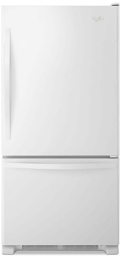 Réfrigérateur Whirlpool de 30 po et de 18,7 pi³ à congélateur inférieur - blanc sur blanc - WRB329DFBW | Whirlpool 30 18.7 Cu. Ft. Bottom-Mount Refrigerator - White-on-White - WRB329DF…