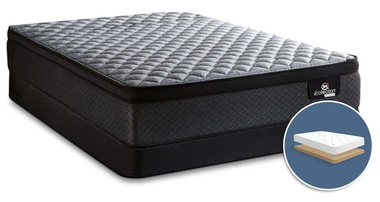 Serta® iCollection® Alonso Extra-Firm Euro-Top Low-Profile Mattress Set|Ensemble matelas très ferme à Euro-plateau à profil bas Alonso iCollection de Serta pour grand lit