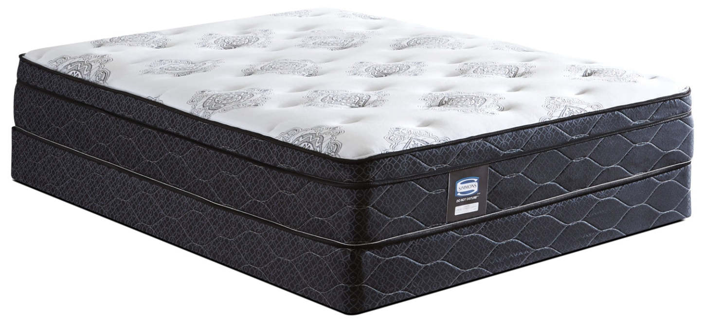 Simmons Do Not Disturb Avante Euro-Top Firm Low-Profile Split Queen Mattress Set|Ensemble ferme Euro-plateau et sommier divisé à profil bas Avante Ne pas déranger Simmons grand lit