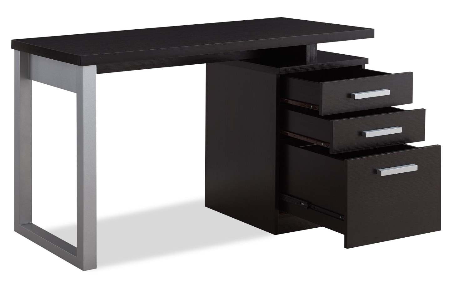 Bureau réversible Oscar 47 avec rangement - Espresso|Bureau réversible Oscar de 47 po avec rangement - espresso