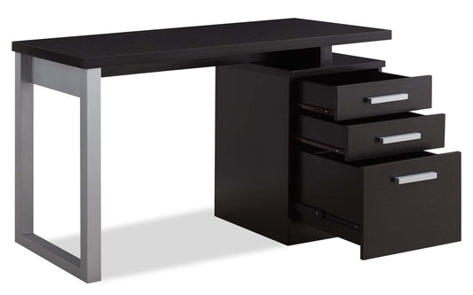 Bureau réversible Oscar 47 avec rangement - Espresso|Bureau réversible Oscar de 47 po avec rangement - espresso