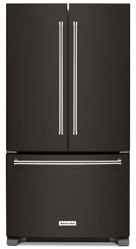 Réfrigérateur KitchenAid de 25 pi³ et de 36 po à portes françaises - acier inoxydable noir avec finition PrintShield™ …