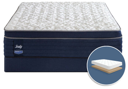 Sealy Posturepedic Ultimate Mayflower Medium Euro-Top Low-Profile Full Mattress Set|Ensemble semi-ferme à Euro-plateau à profil bas Mayflower Posturepedic Ultimate Sealy pour lit double