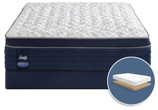 Sealy Posturepedic Ultimate Mayflower Medium Euro-Top Low-Profile Full Mattress Set|Ensemble semi-ferme à Euro-plateau à profil bas Mayflower Posturepedic Ultimate Sealy pour lit double