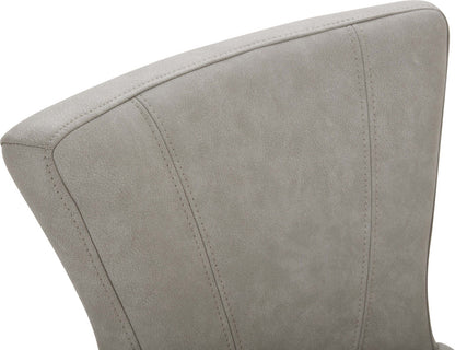 Tabouret à hauteur de comptoir Quinn avec tissu en cuir végétalien - Taupe | Tabouret Quinn de hauteur comptoir en tissu de cuir végétalien - taupe