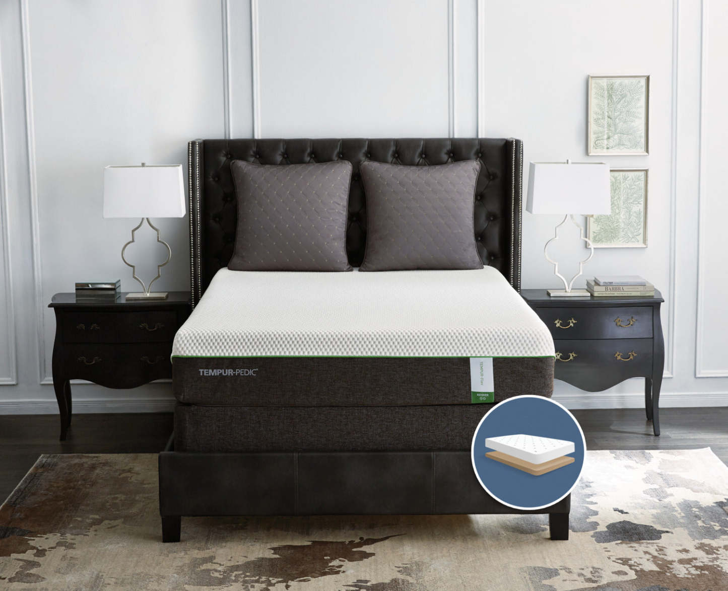 TEMPUR-Flex® Recover Tight-Top Low-Profile Queen Mattress Set|Ensemble matelas à plateau régulier à profil bas Recover TEMPUR-Flex pour grand lit