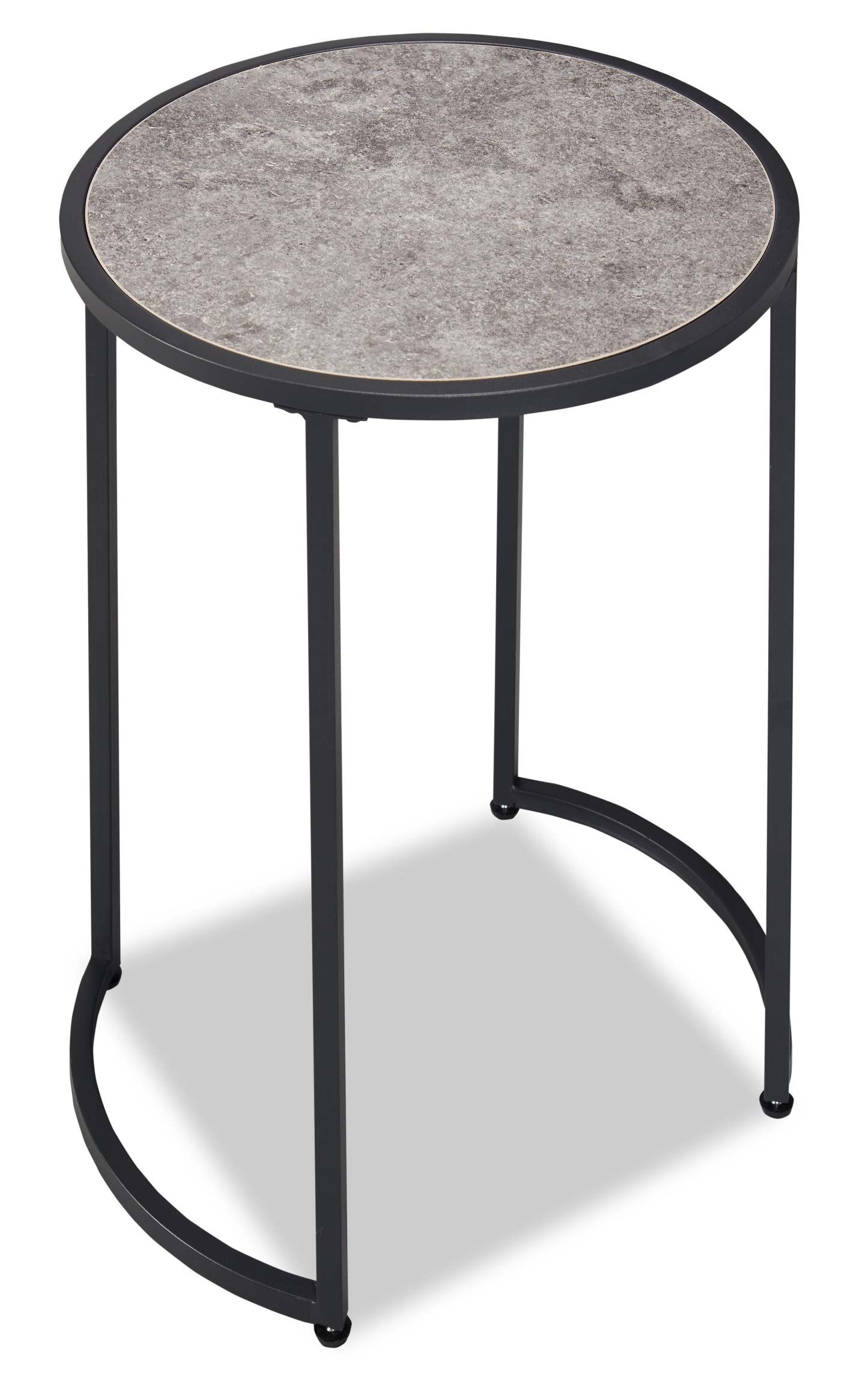 Jacki 18.25 Chairside Table - Grey Stone-Look|Table de fauteuil Jacki de 18,25 po - apparence pierre grise