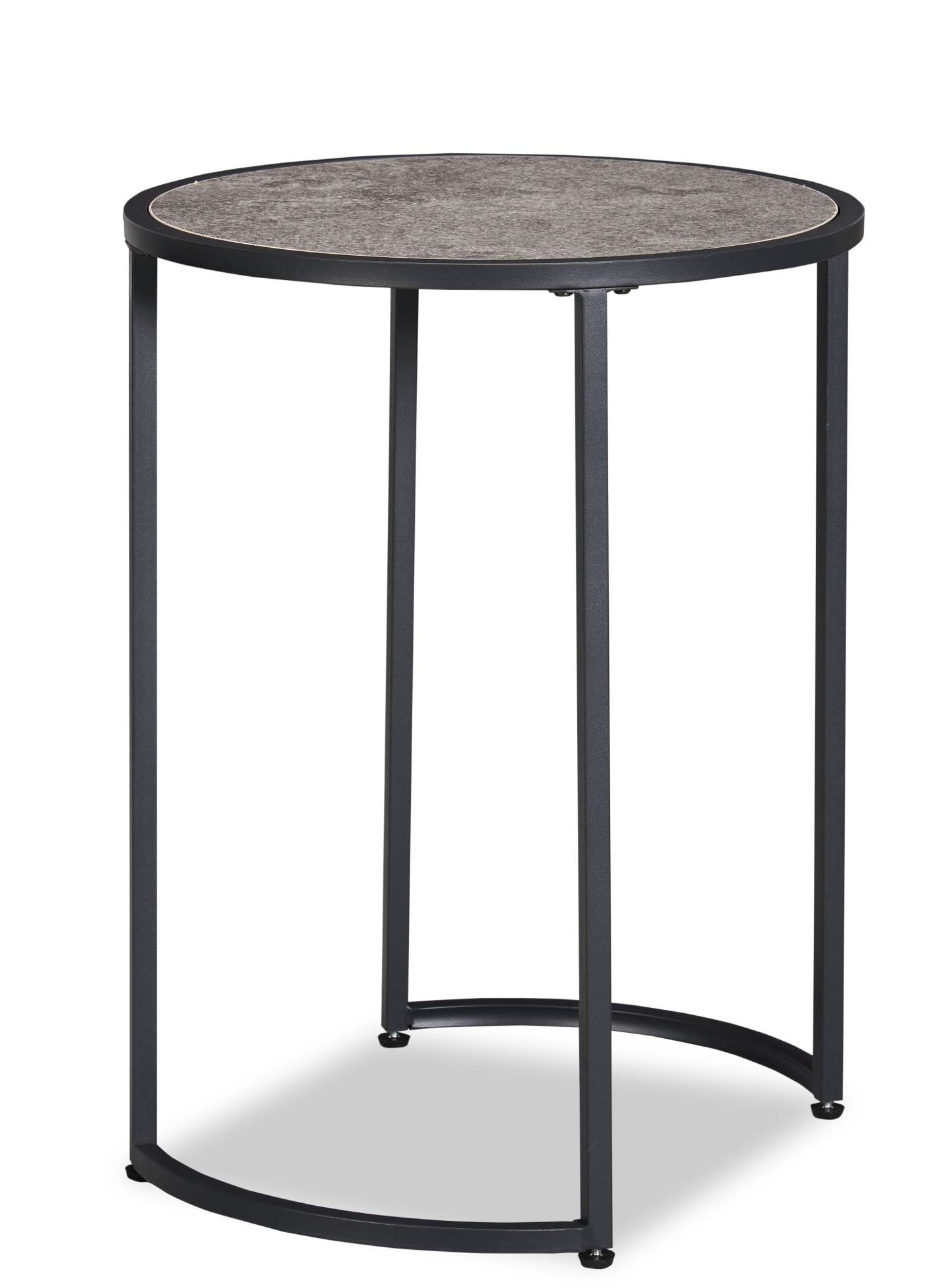 Jacki 18.25 Chairside Table - Grey Stone-Look|Table de fauteuil Jacki de 18,25 po - apparence pierre grise