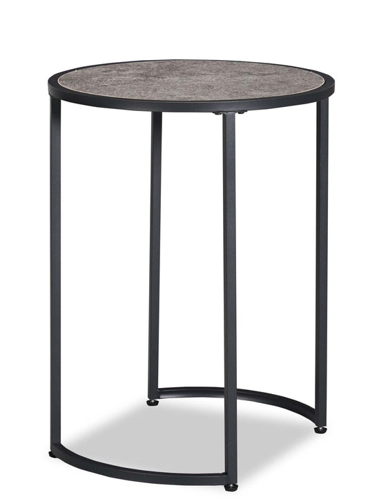 Jacki 18.25 Chairside Table - Grey Stone-Look|Table de fauteuil Jacki de 18,25 po - apparence pierre grise