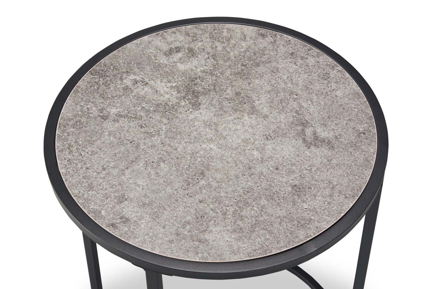 Jacki 18.25 Chairside Table - Grey Stone-Look|Table de fauteuil Jacki de 18,25 po - apparence pierre grise