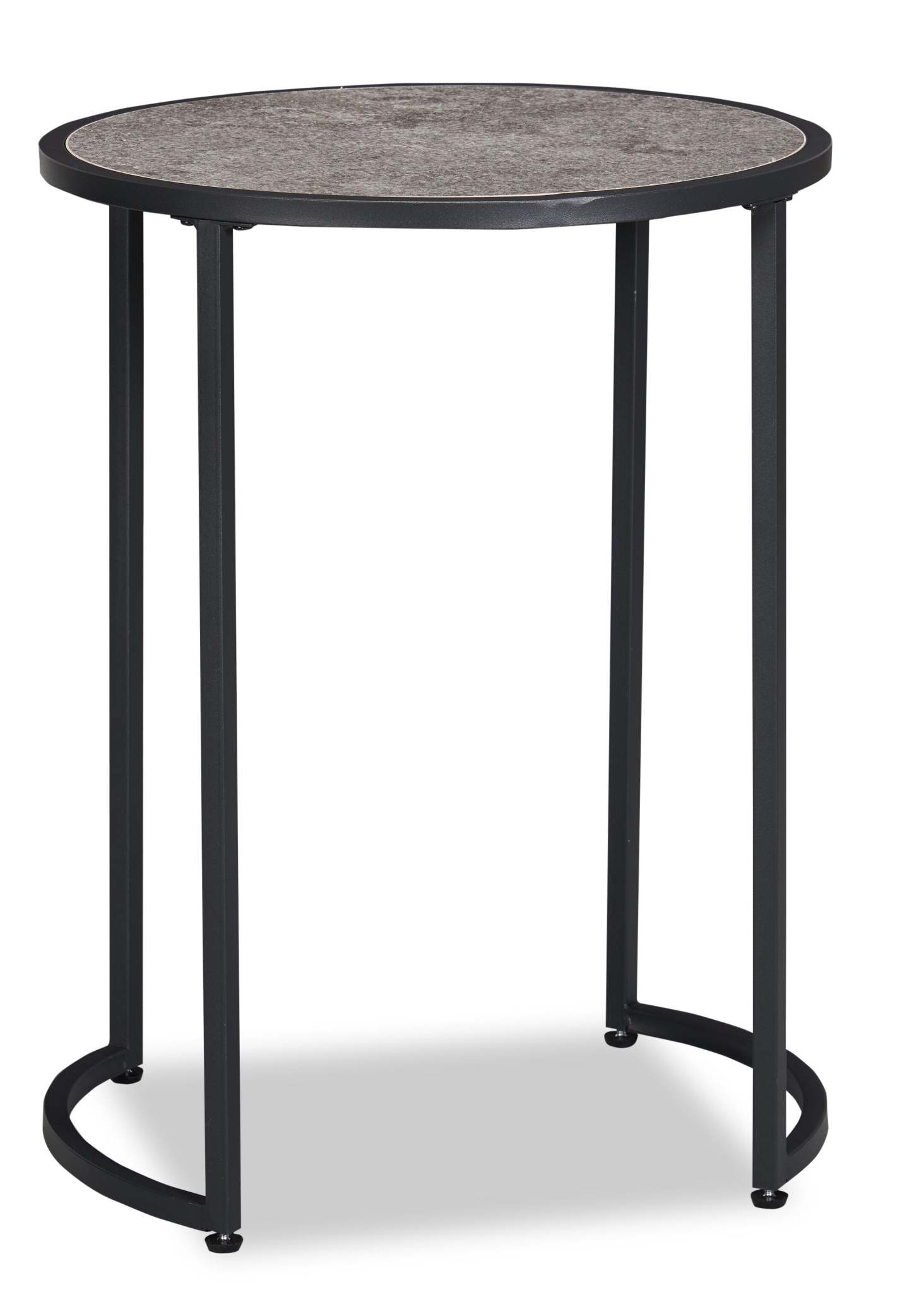 Jacki 18.25 Chairside Table - Grey Stone-Look|Table de fauteuil Jacki de 18,25 po - apparence pierre grise