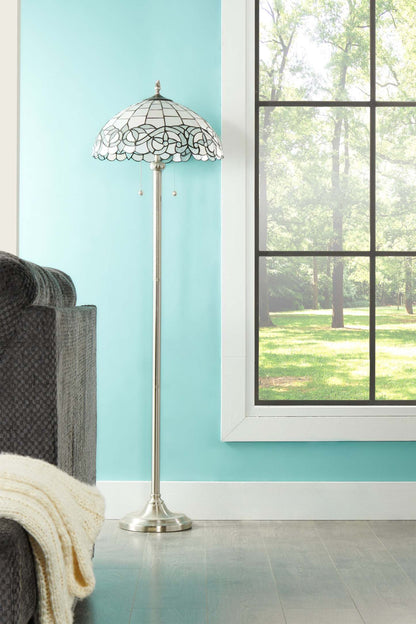 Jasmin 63 Tiffany Style Lampadaire en Verre Soufflé à la Main|Lampe à pied Jasmin de 63 po de style Tiffany avec verre soufflé à la main