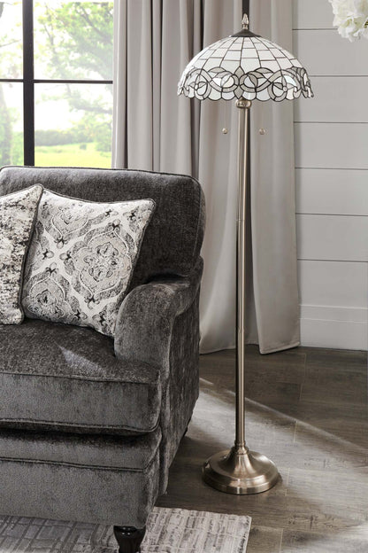 Jasmin 63 Tiffany Style Lampadaire en Verre Soufflé à la Main|Lampe à pied Jasmin de 63 po de style Tiffany avec verre soufflé à la main