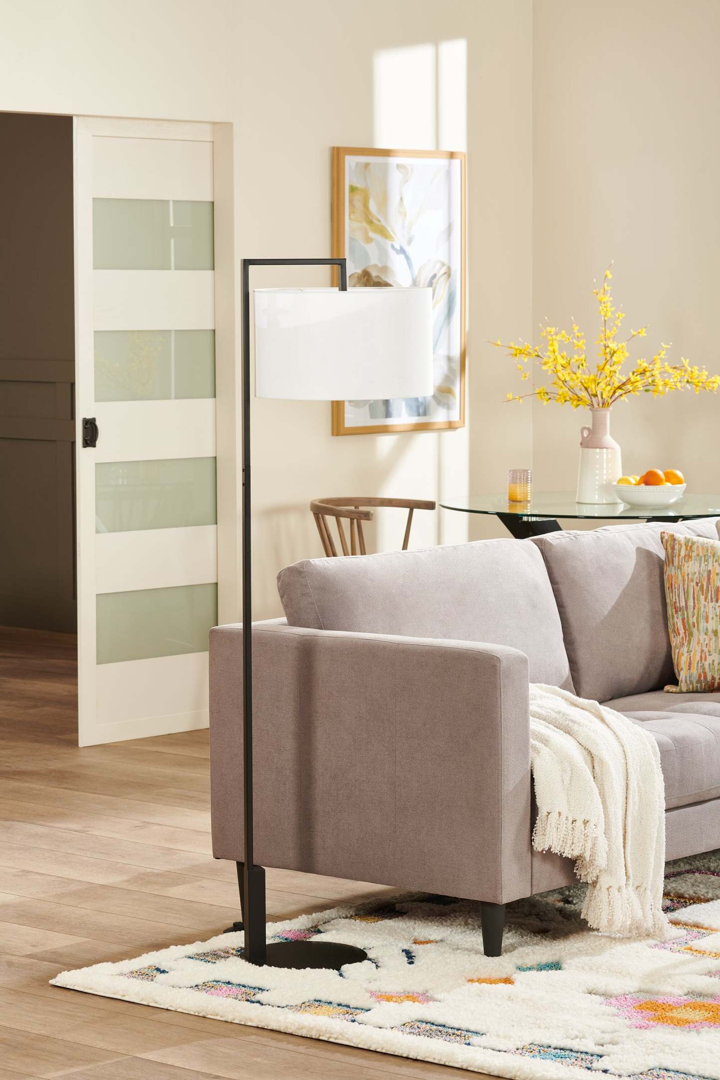 Kort &amp; Co. Jax Matte Black and Gold 2-piece Set - avec table et lampadaire et chargement USB|Ensemble 2 lampes Jax de Kort &amp; Co. noir mat et doré avec recharge USB, 1 lampe à pied et 1 lampe de table