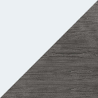 Table de salle à manger Jaye avec plateau en verre, base sur pied, 63 W - Gris et blanc | Table de salle à manger Jaye de 63 po (L) avec dessus en verre et base piédestal - grise et blanche