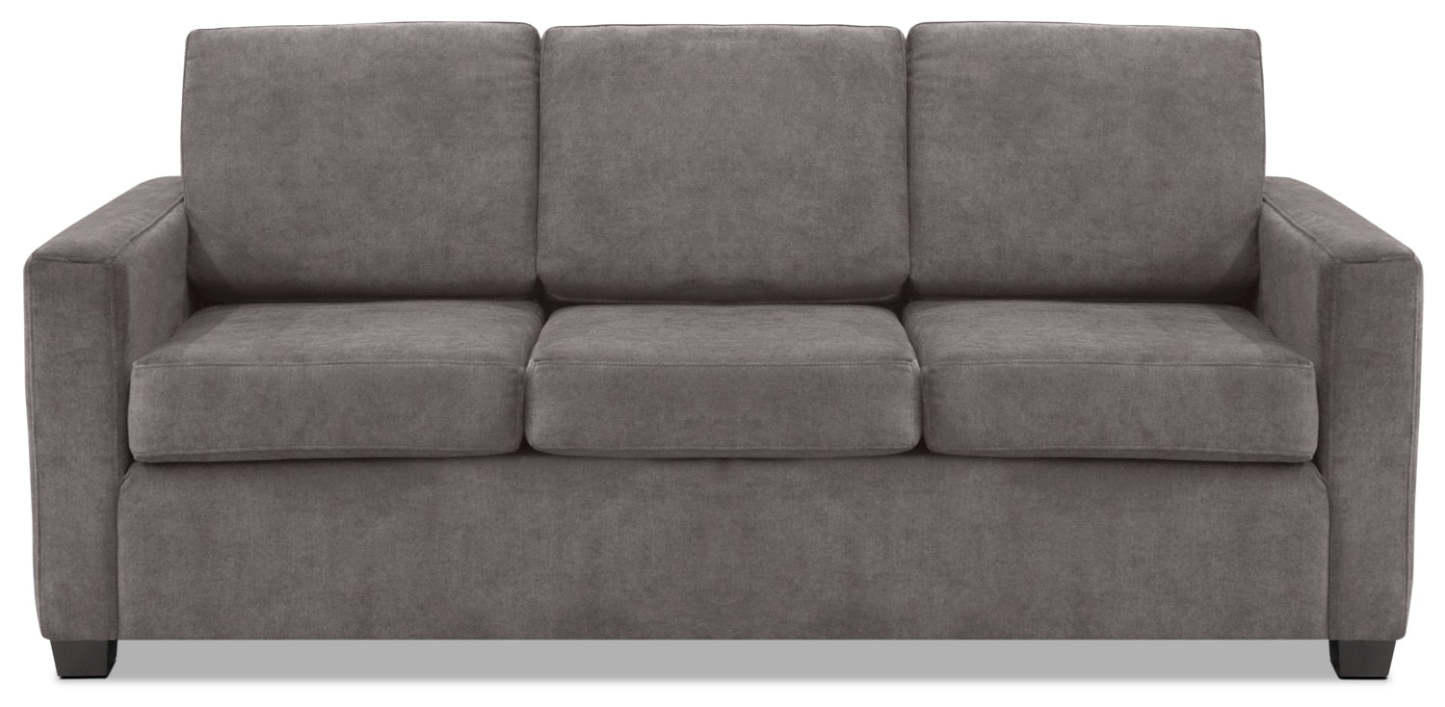 Becca Chenille Full-Size Sofa Bed – Grey|Sofa-lit double Becca en chenille – gris