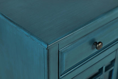 Marseille 32 Accent Cabinet with Drawer - Antique Blue|Armoire décorative Marseille de 32 po avec tiroir - bleu antique