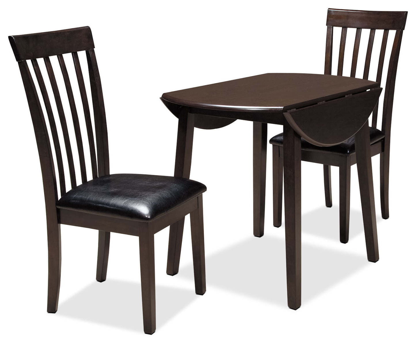 Table de salle à manger à abattant Hammis, ronde 36 W - Marron | Table de salle à manger ronde Hammis de 36 po (L) à abattant - brune