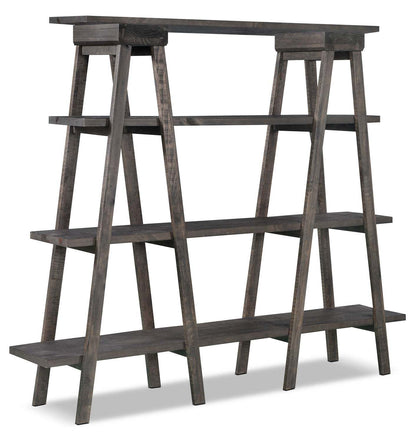 Bibliothèque échelle ouverte 3 étagères Calistoga 72 - Weathered Charcoal|Bibliothèque échelle ouverte Calistoga de 72 po à 3 tablettes - anthracite vieilli