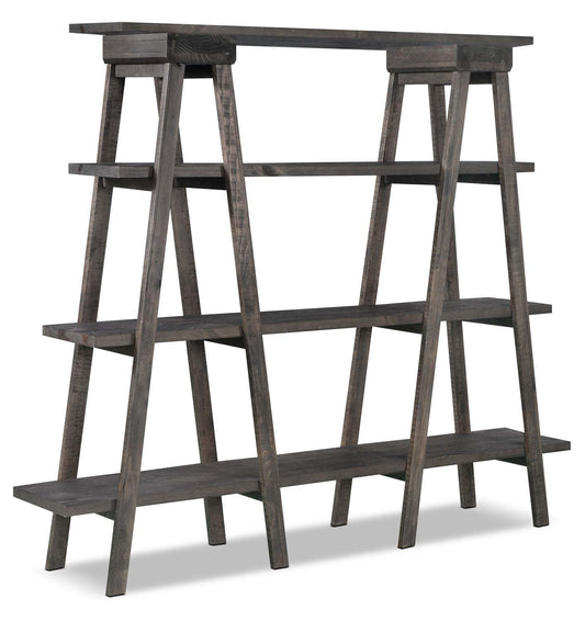 Bibliothèque échelle ouverte 3 étagères Calistoga 72 - Weathered Charcoal|Bibliothèque échelle ouverte Calistoga de 72 po à 3 tablettes - anthracite vieilli