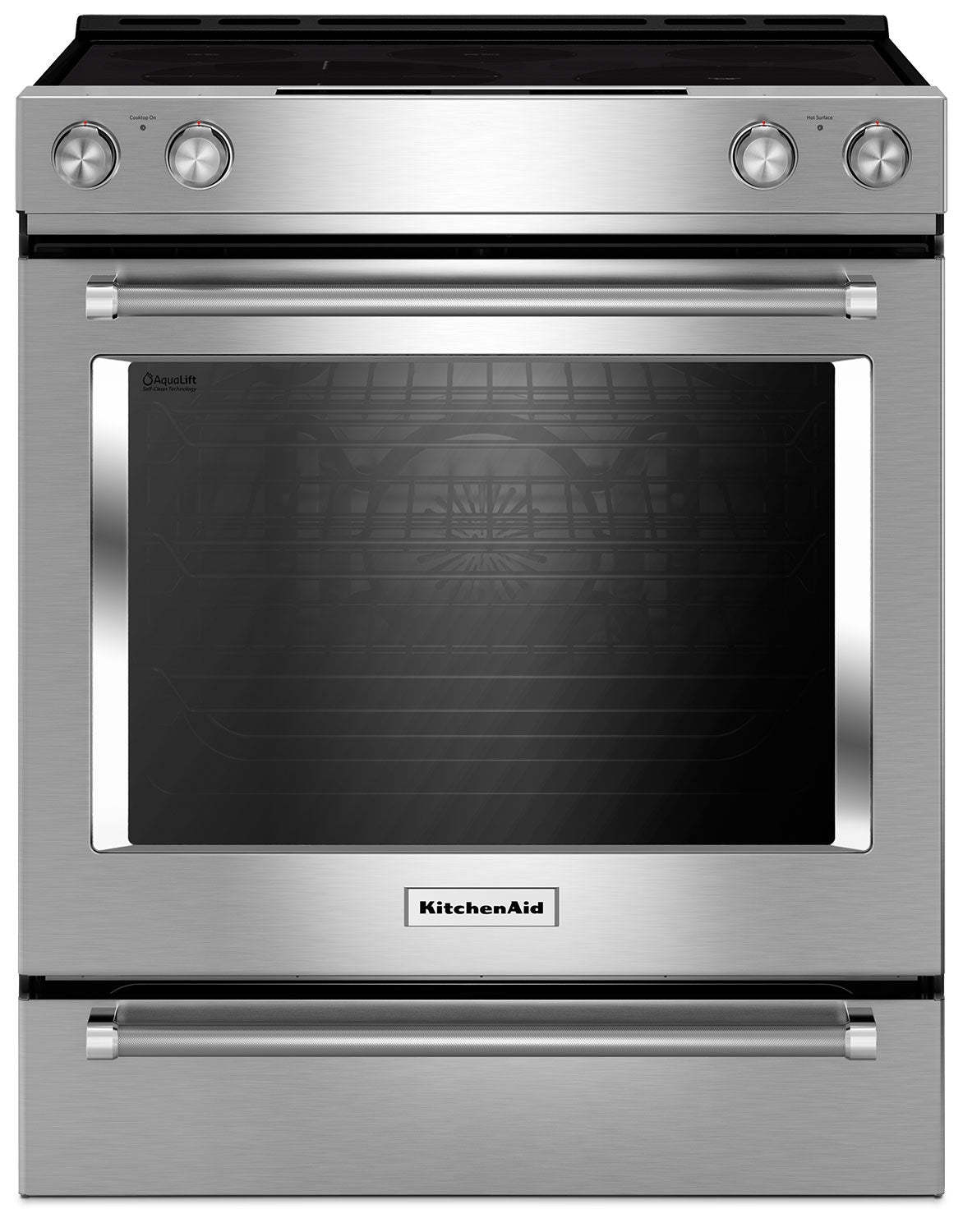Cuisinière électrique KitchenAid de 7,1 pi³ avec technologie AquaLiftMD et autonettoyage - acier inoxydable - YKSEB900ESS