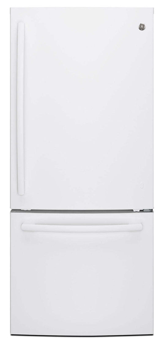 Réfrigérateur GE de 30 20,9 pi³ à congélateur inférieur - blanc - GDE21DGKWW | GE 30 20.9 Cu. Ft. Bottom-Mount Refrigerator - White - GDE21DGKWW