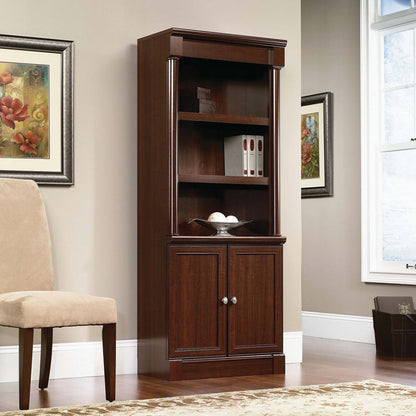 Palladia 29.97 Library Bookcase with Doors - Bibliothèque Palladia de 29,97 po avec portes - cerisier raffiné