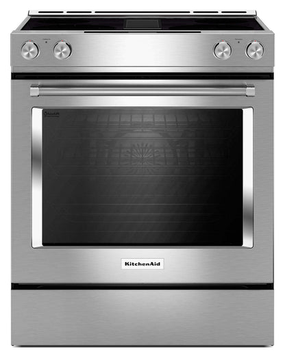 Cuisinière électrique KitchenAid de 6,4 pi³ avec technologie AquaLiftMD et autonettoyage - acier inoxydable - KSEG950ESS
