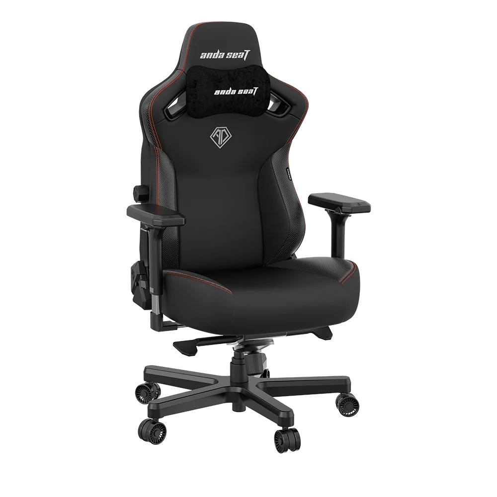 Fauteuil de jeu très large ergonomique Kaiser 3 de Anda Seat en cuir véritable - noir