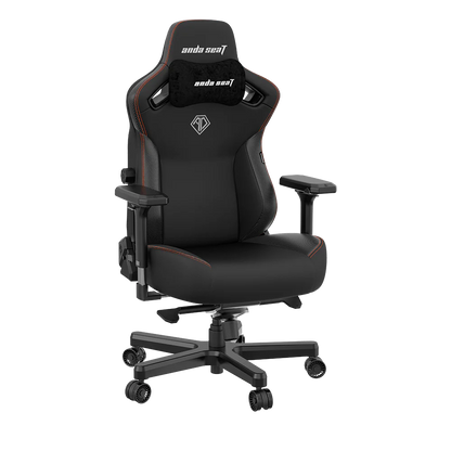 Fauteuil de jeu très large ergonomique Kaiser 3 de Anda Seat en cuir véritable - noir