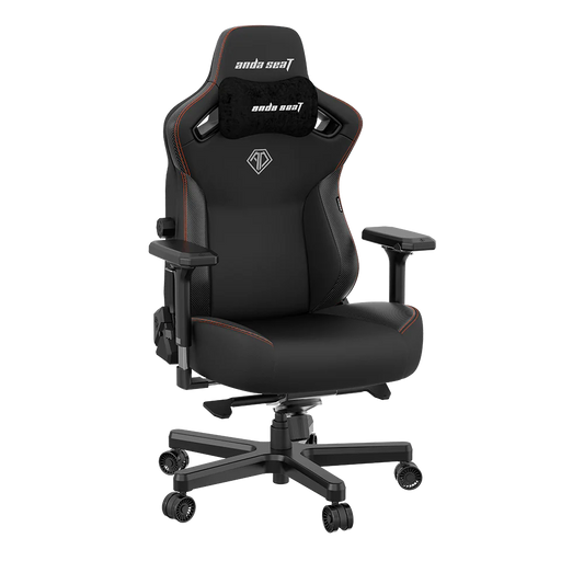 Fauteuil de jeu très large ergonomique Kaiser 3 de Anda Seat en cuir véritable - noir
