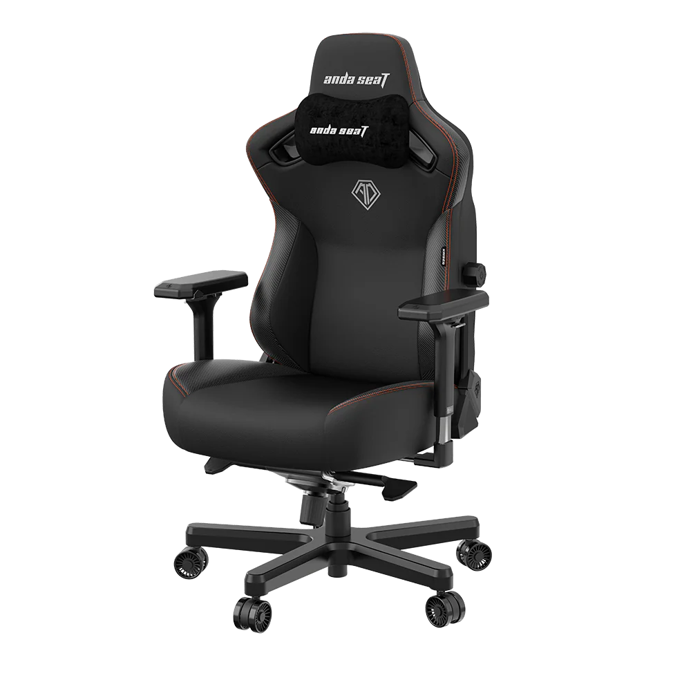 Fauteuil de jeu très large ergonomique Kaiser 3 de Anda Seat en cuir véritable - noir