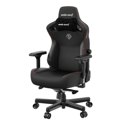 Fauteuil de jeu très large ergonomique Kaiser 3 de Anda Seat en cuir véritable - noir