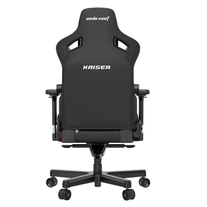 Fauteuil de jeu très large ergonomique Kaiser 3 de Anda Seat en cuir véritable - noir