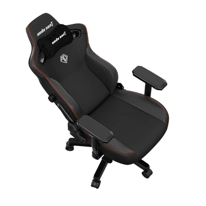 Fauteuil de jeu très large ergonomique Kaiser 3 de Anda Seat en cuir véritable - noir