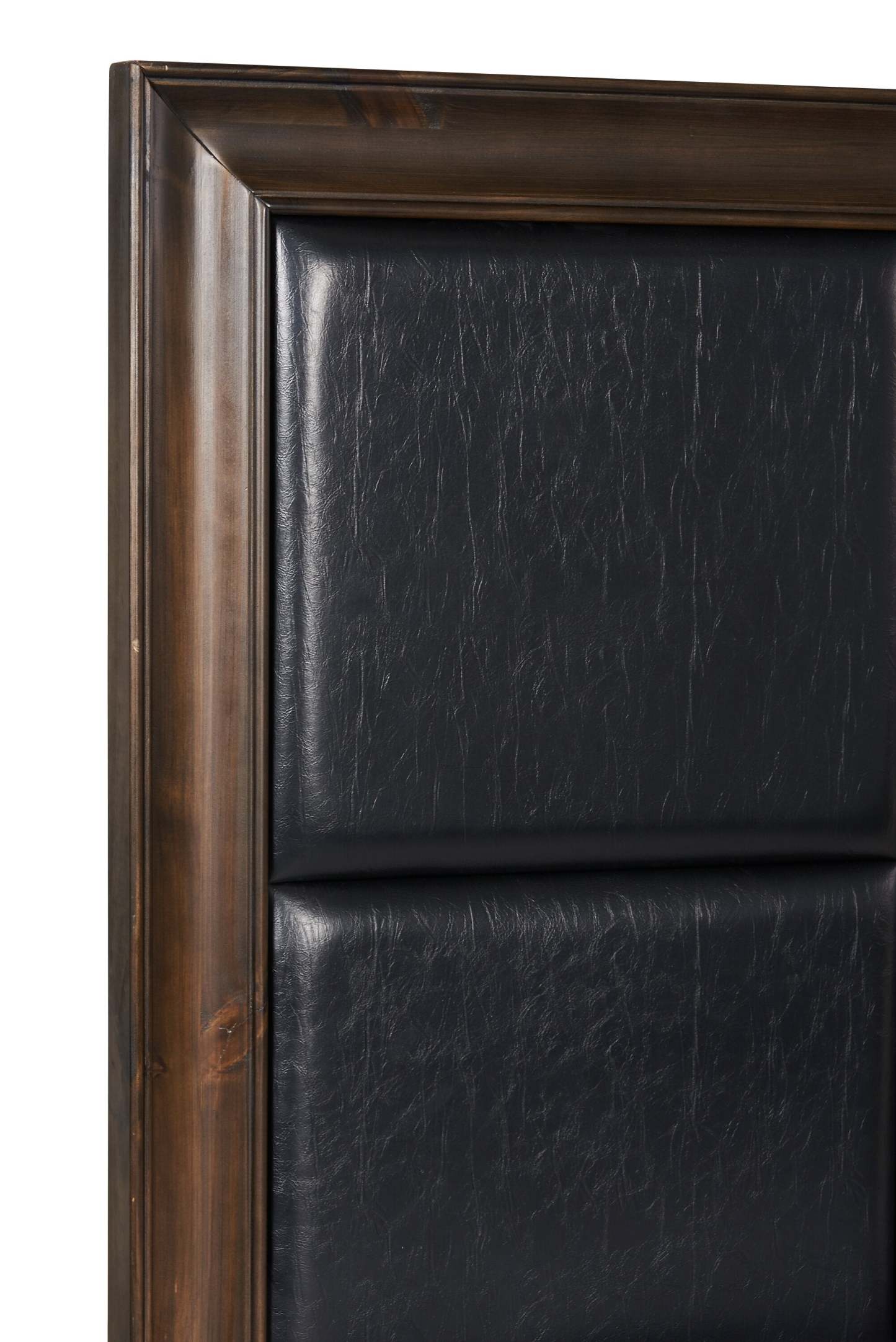 Lit plateforme de rangement Kane en cuir végétalien avec tête de lit et cadre de lit, brun - format grand lit | Lit rangement plateforme Kane avec tête de lit et cadre, cuir végétalien, marron - Queen Size