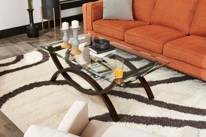 Sofa Kassia de Kort & Co. de 90,6 po en tissu d’apparence lin avec base et pattes en bois - orange