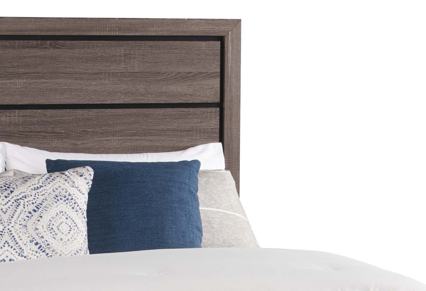 Kate 6pc Bedroom Set with Bed, Dresser, Mirror & Nightstand, Grey/Brown - Queen Size | Ensemble de chambre à coucher Kate 6 pièces avec lit, commode, miroir et table de nuit, gris/brun - taille queen