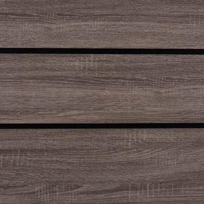 Lit à panneaux Kate avec tête de lit et cadre, gris/marron - Queen Size | Lit à panneau Kate avec tête de lit et cadre de lit, gris-brun - format grand lit