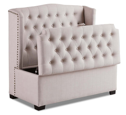 Katie 45.75 Wingback Storage Bench - Blanc|Banc de rangement à oreilles Katie de 45,75 po - blanc