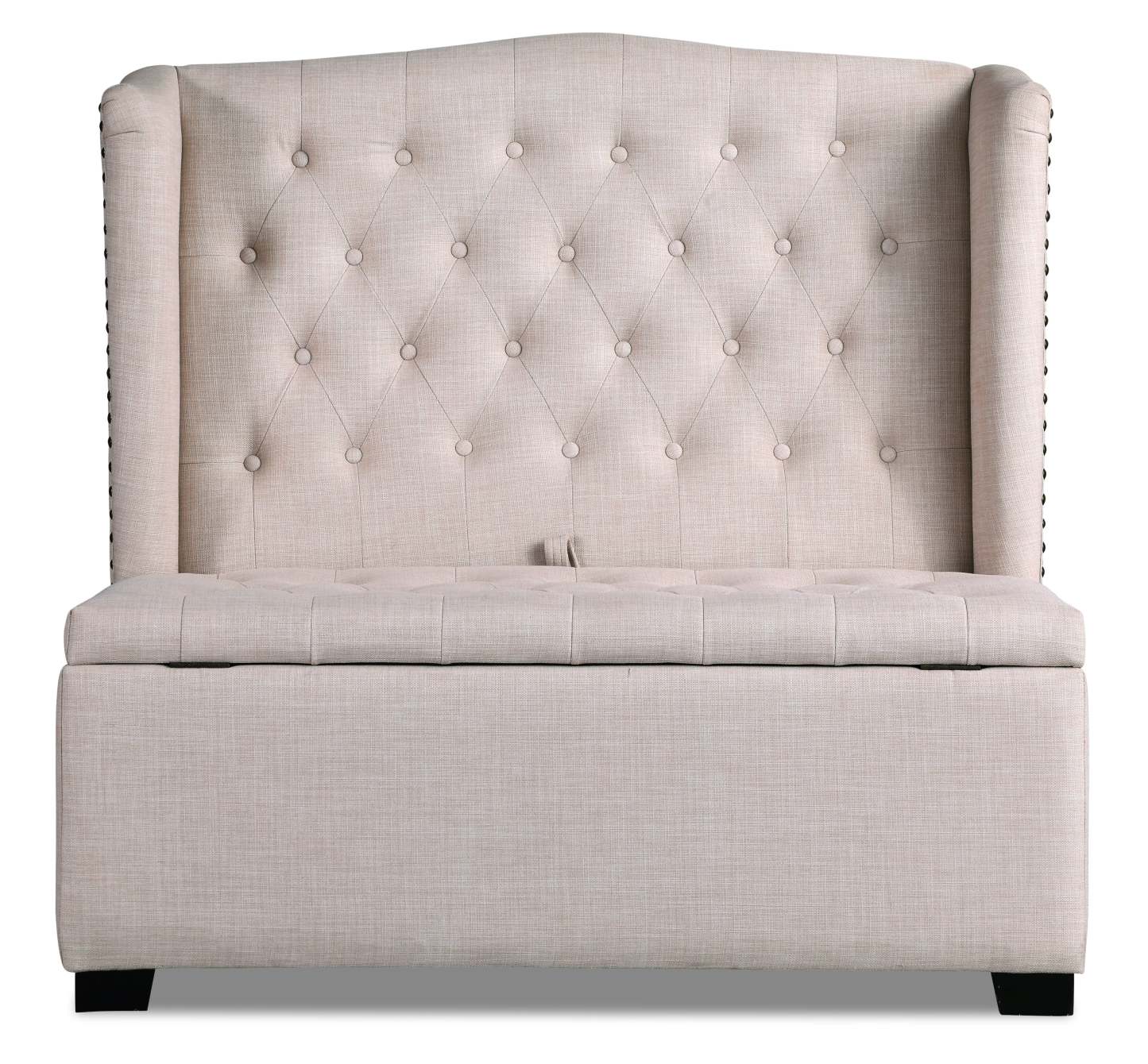 Katie 45.75 Wingback Storage Bench - Blanc|Banc de rangement à oreilles Katie de 45,75 po - blanc