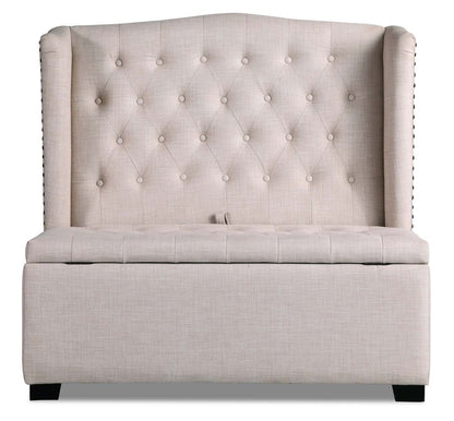 Katie 45.75 Wingback Storage Bench - Blanc|Banc de rangement à oreilles Katie de 45,75 po - blanc