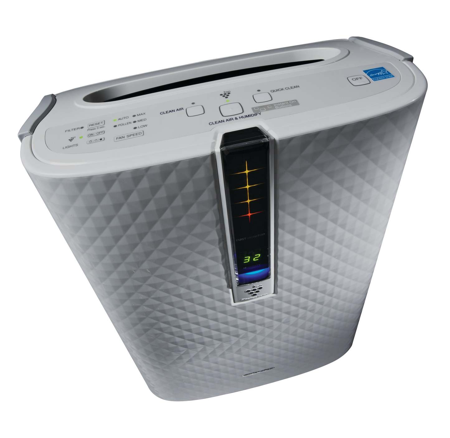 Purificateur d'air Sharp Plasmacluster® avec humidificateur intégré - KC850U | Purificateur d'air PlasmaclusterMD Sharp avec humidificateur intégré - KC850U | KC850UWW