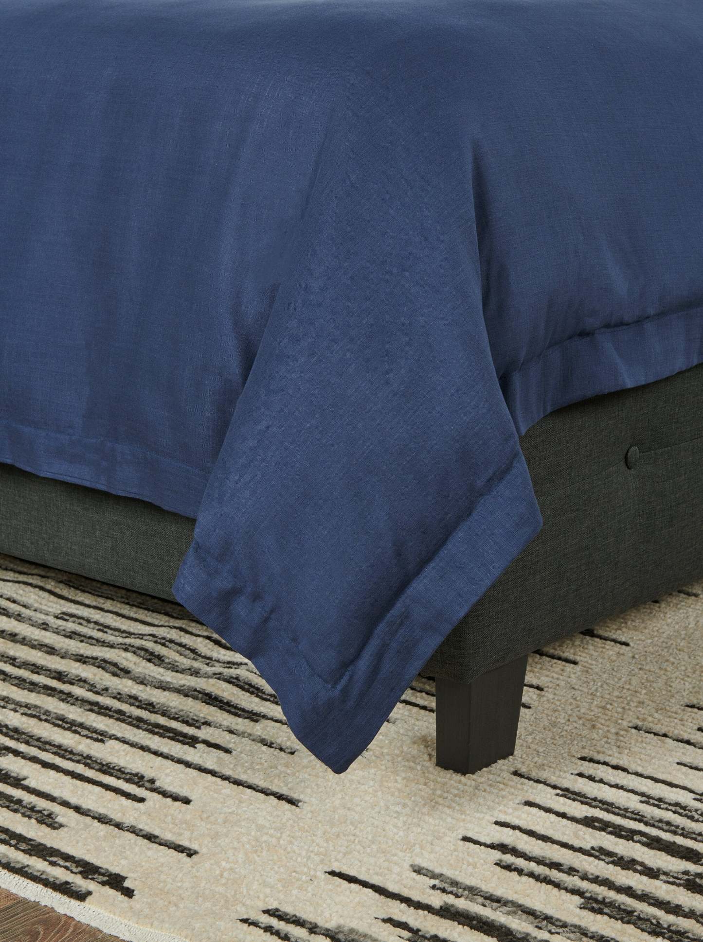 Kort &amp; Co. Ensemble de housse de couette 3 pièces Indigo Queen - Marine | Ensemble de housse de couette Indigo 3 pièces de Kort &amp; Co. pour grand lit - bleu marine